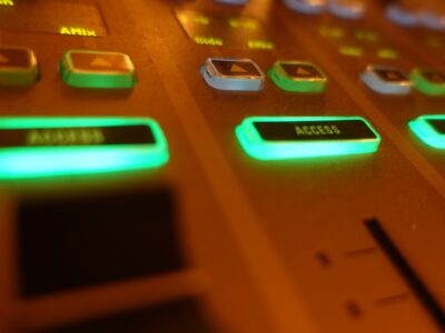 a close up of a sound board with buttons